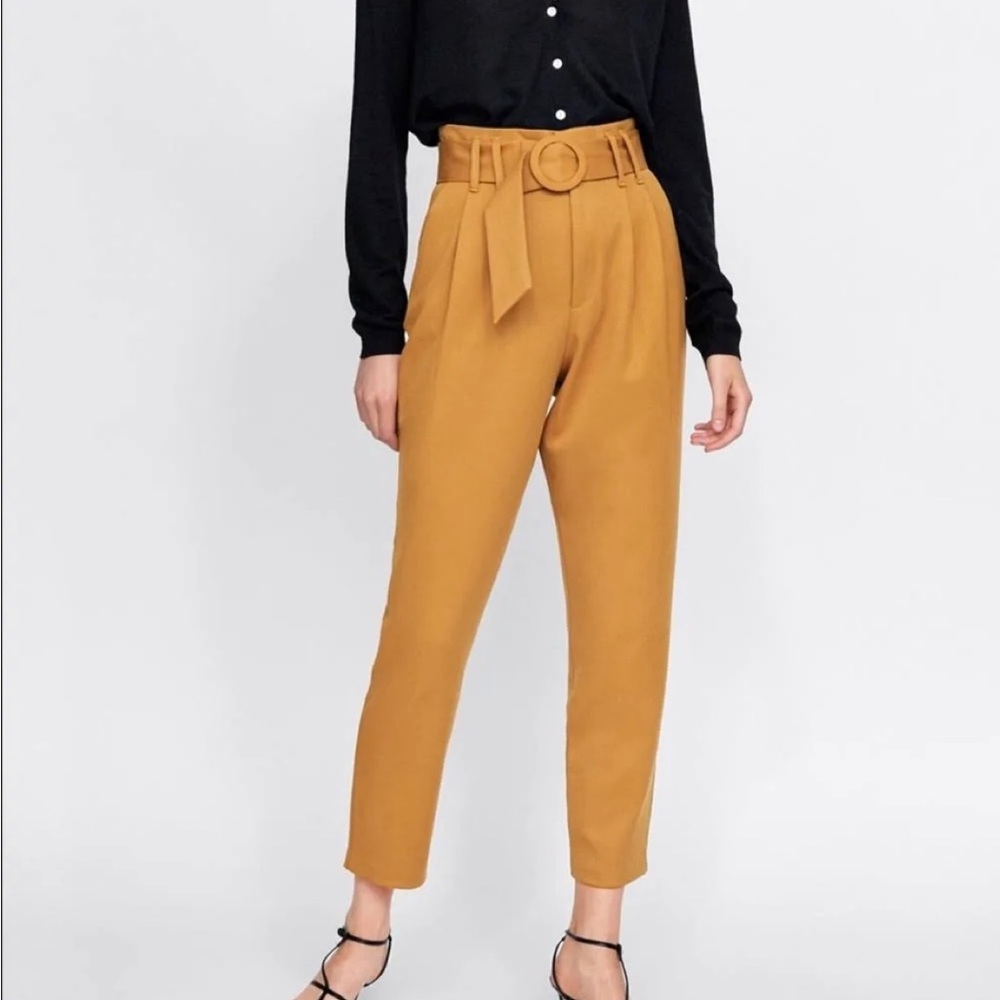 Zara TRF Camel Pants